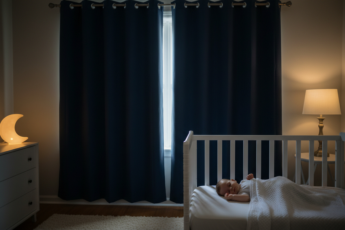 Transform your baby's sleep with our expert guide to blackout curtains. Learn science-backed tips, installation tricks, and how to choose the perfect curtains for longer naps and better nights.